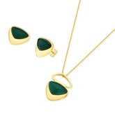 CONJUNTO DOURADO PEDRA STILETTO CABOCHÃO